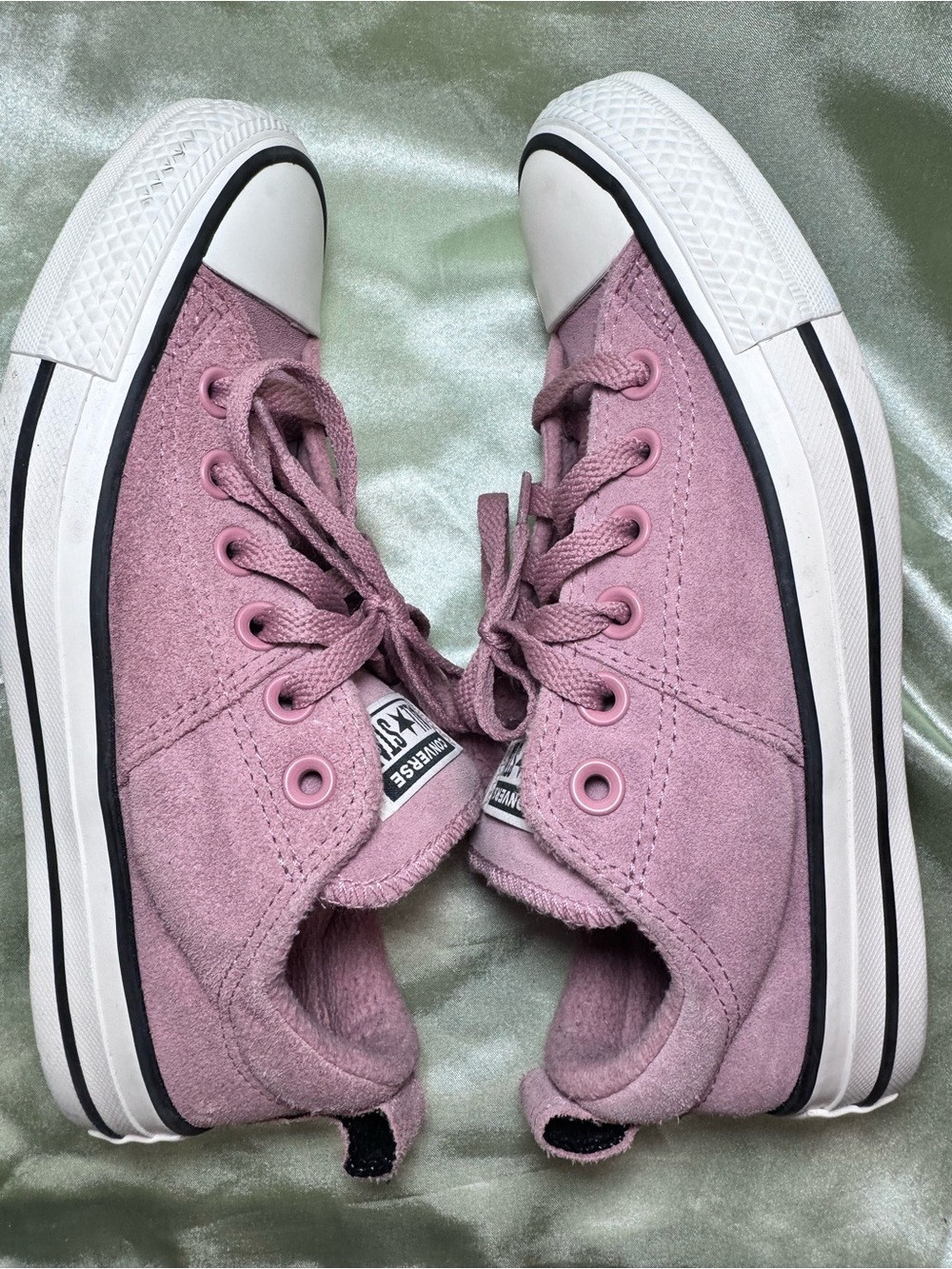 Converse Suede Leather Pink Low Top All Star Sneakers, Woman’s size 7, NWOB - Picture 5 of 9